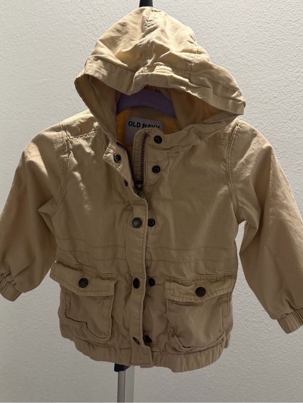 Old Navy Kids Tan Hooded Utility Jacket